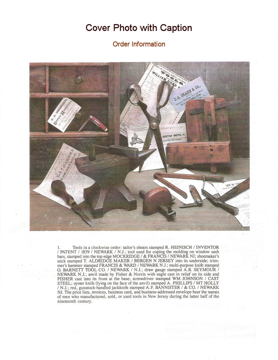 Search for Early NJ Toolmakers